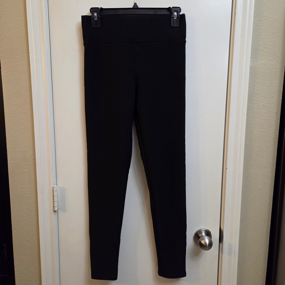 Unbranded Womens Fleece Lined Leggings Black High Waisted Thermal Pants Size M